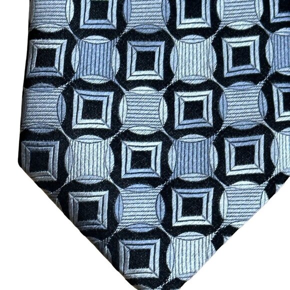 100% Men's Silk Ties by Ben Euro Sz Regular Color Gray/Black Sku 2330 - Picture 1 of 15